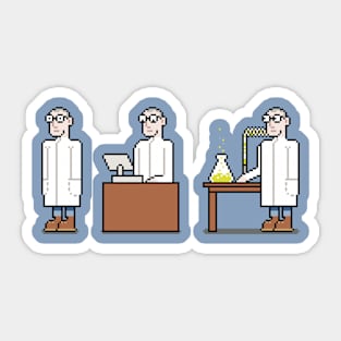 Three Scientists Sticker